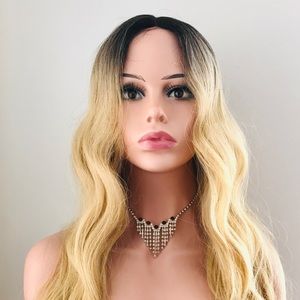 SAVE ON SHIPPING Today! 😊 
“Put On & Go” Ombre Blonde 36” Premium Fiber Wig